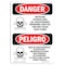 Signmission Safety Sign, OSHA Danger, 14" Height, Rigid Plastic, Pesticide Storage Area Bilingual Spanish OS-DS-P-1014-VS-1523 - alternate 1